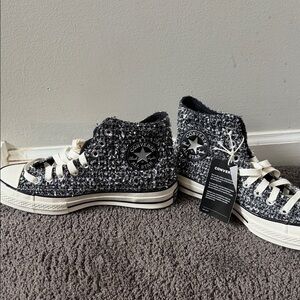 Converse Tweed Black and White High-Tops